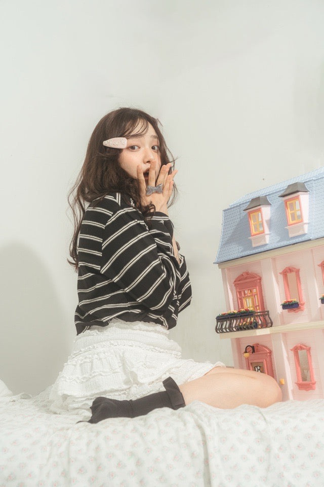 pearl ribbon pin LHー23