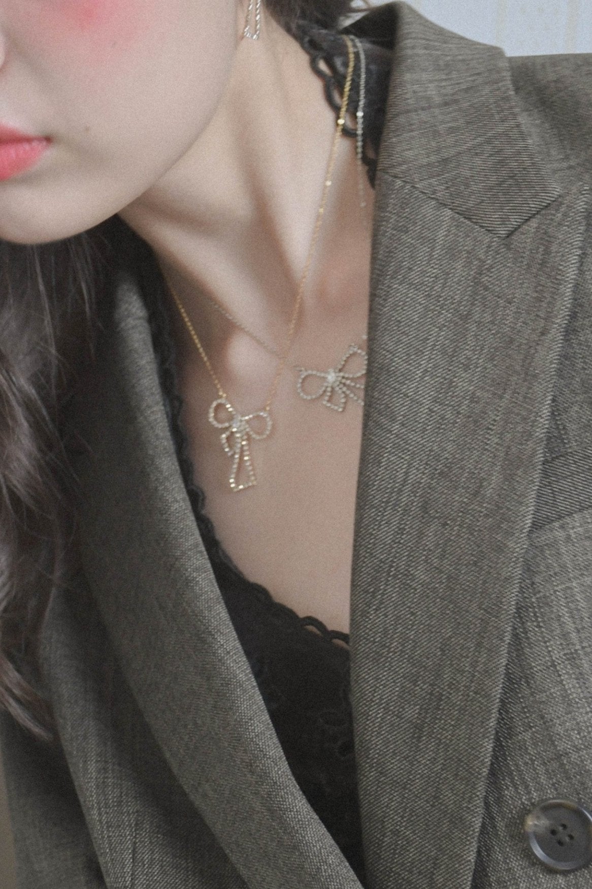 bijou ribbon necklace LN-3