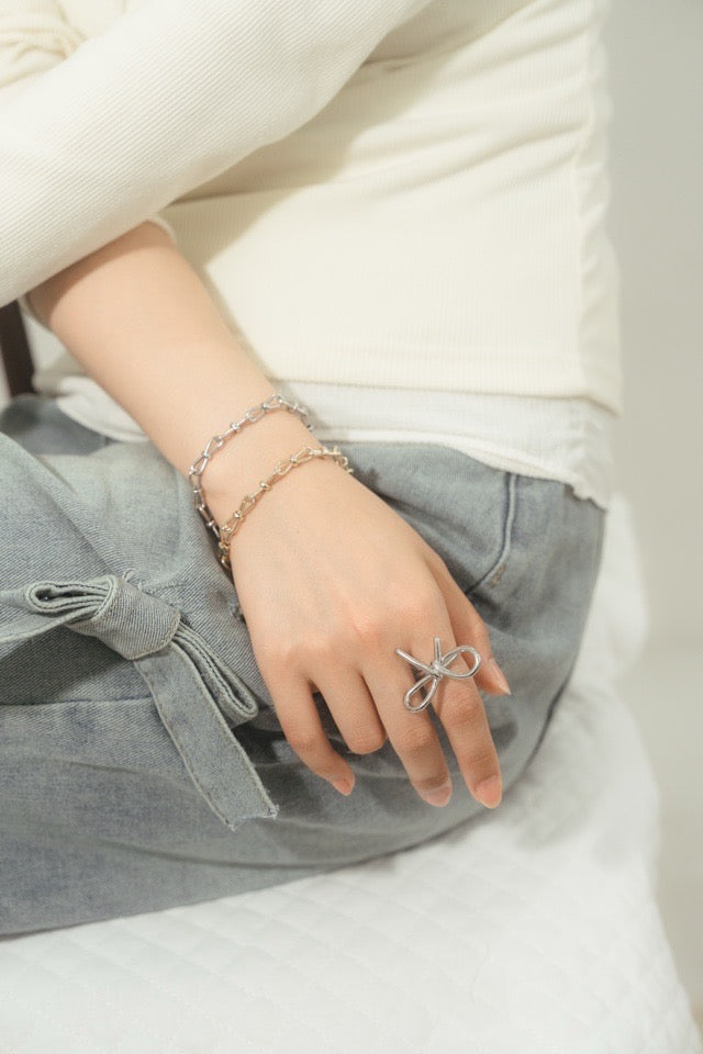 stainless ribbon ring LR-15