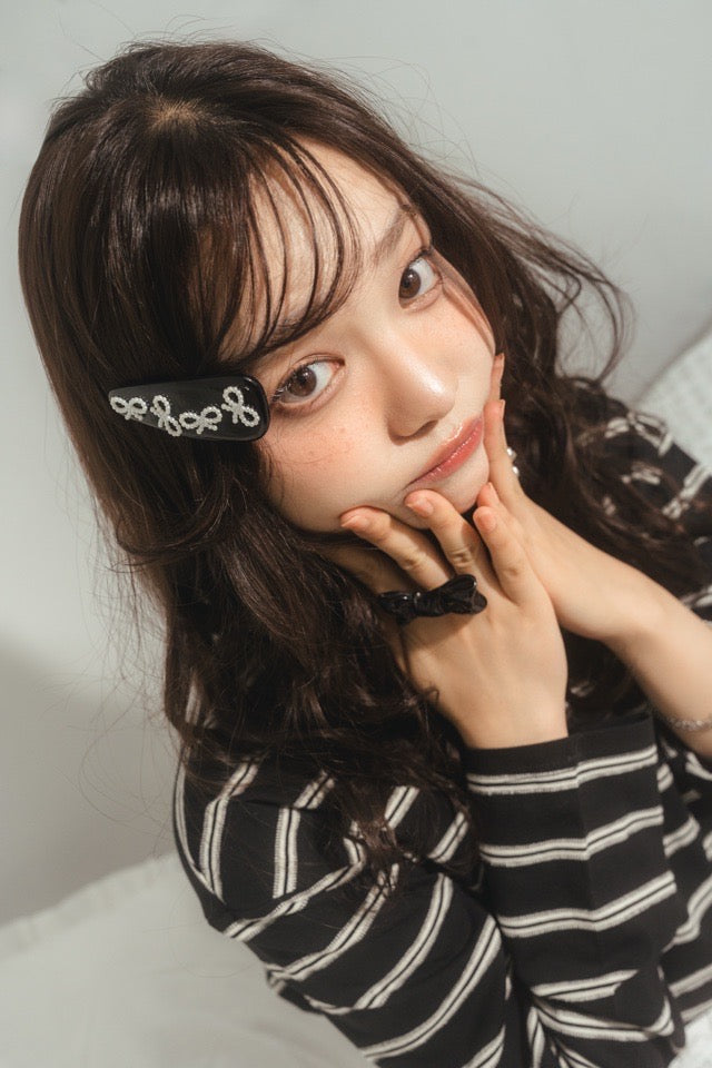 pearl ribbon pin LHー23