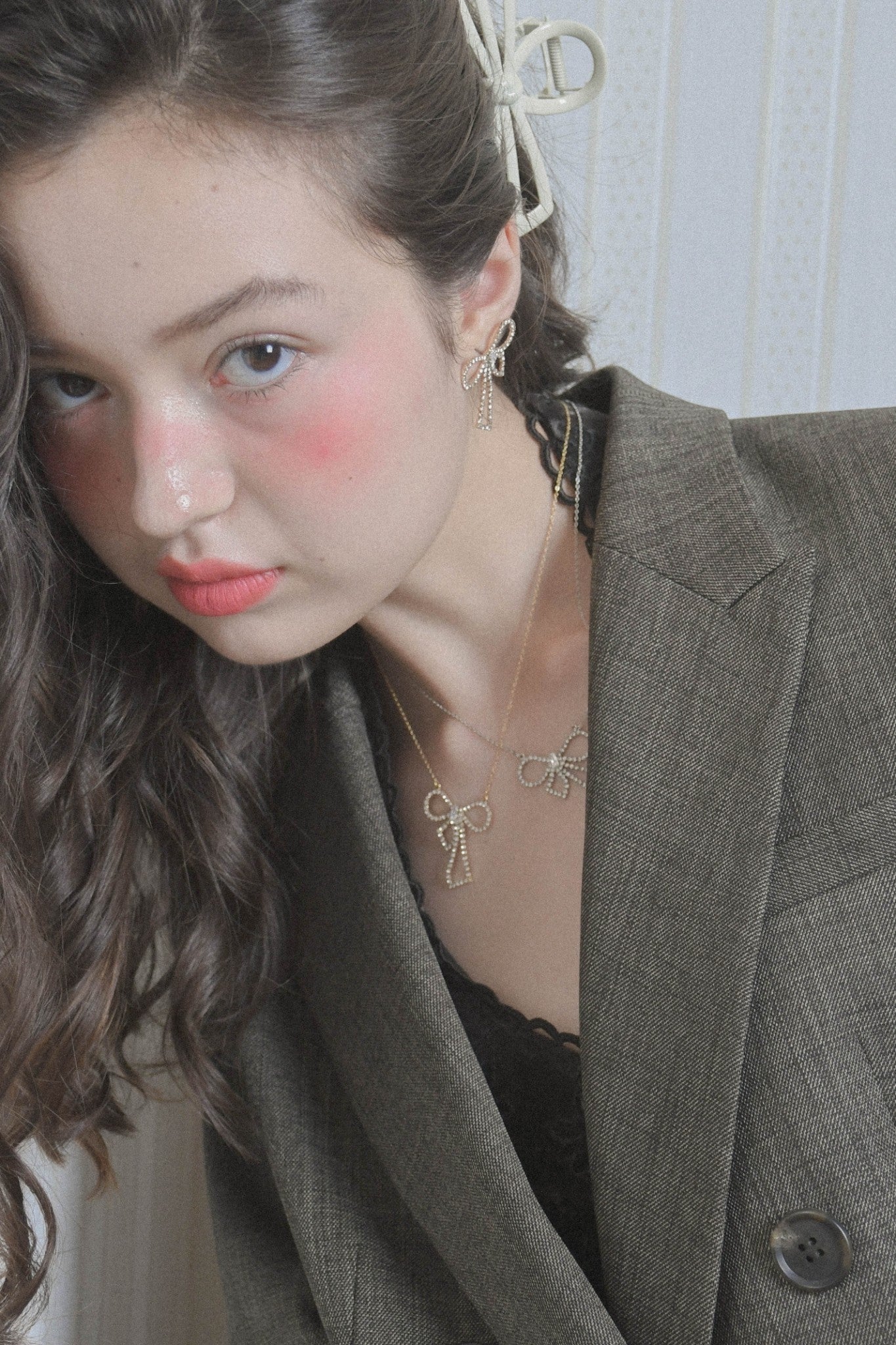 bijou ribbon necklace LN-3