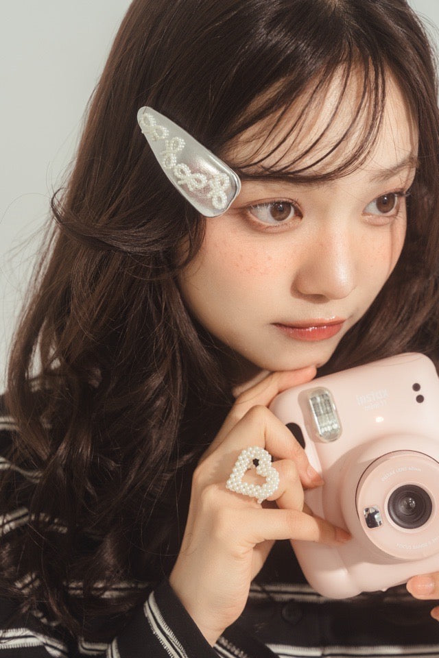 pearl ribbon pin LHー23