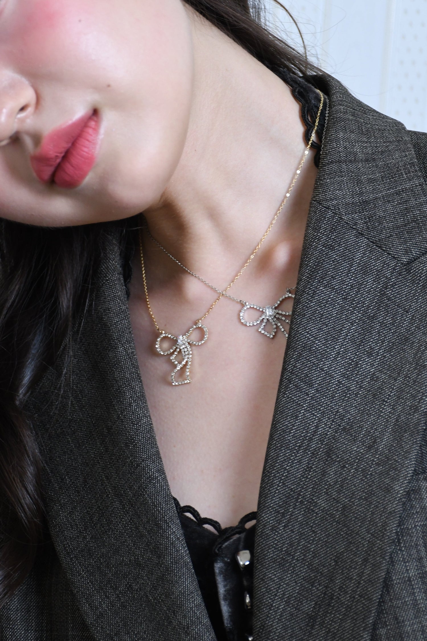 bijou ribbon necklace LN-3