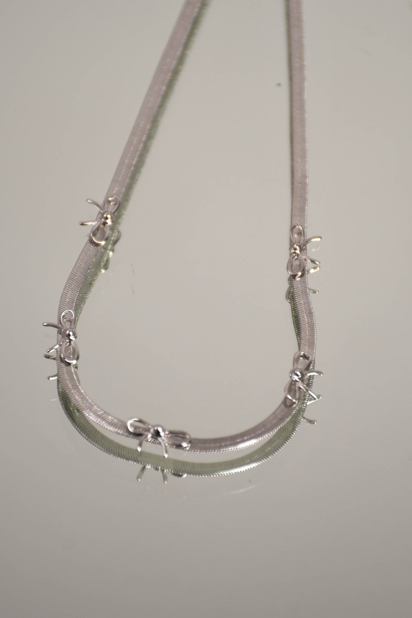 metal ribbon choker LN-7