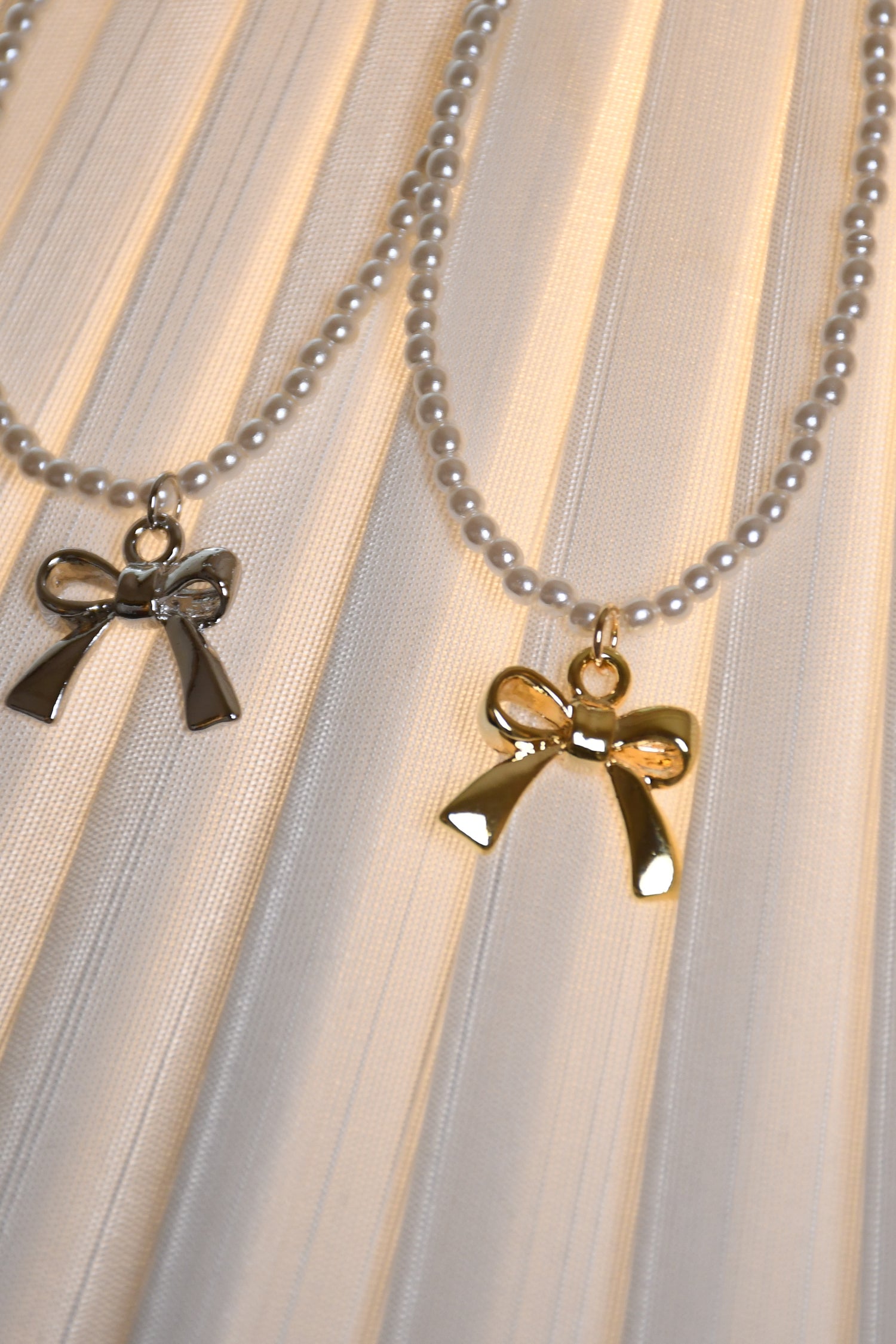 ribbon pearl necklace LN-2