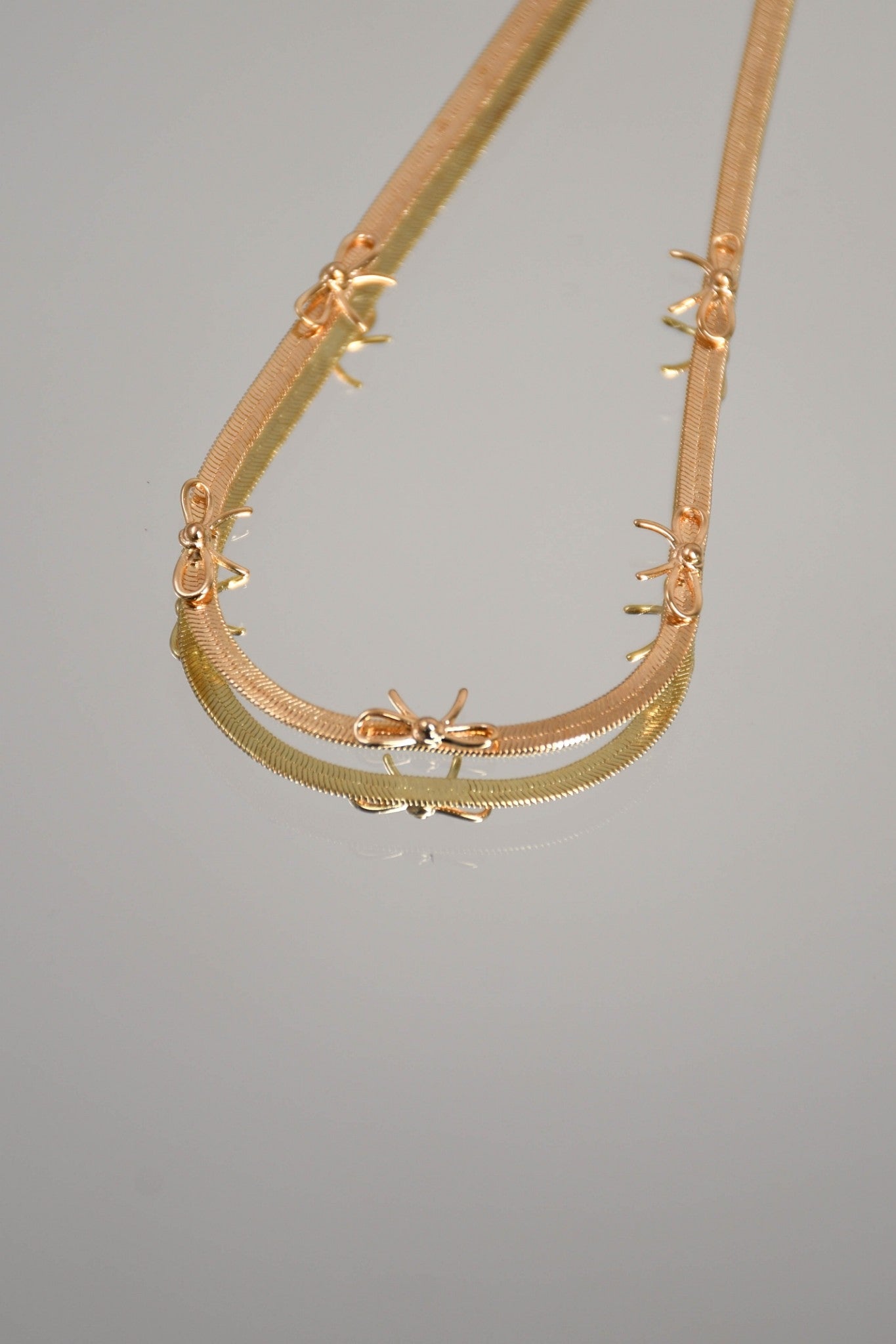 metal ribbon choker LN-7