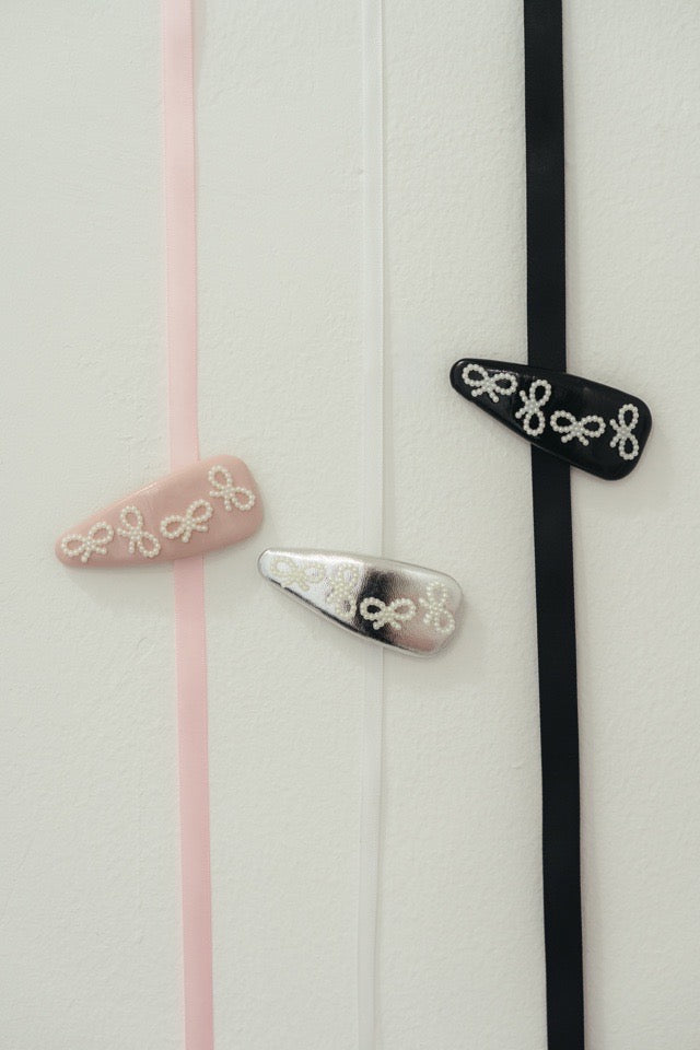 pearl  ribbon pin LHー23
